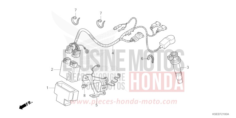 WIRE HARNESS for CRF150R "Big wheels" EXTREME RED (R292) from 2013